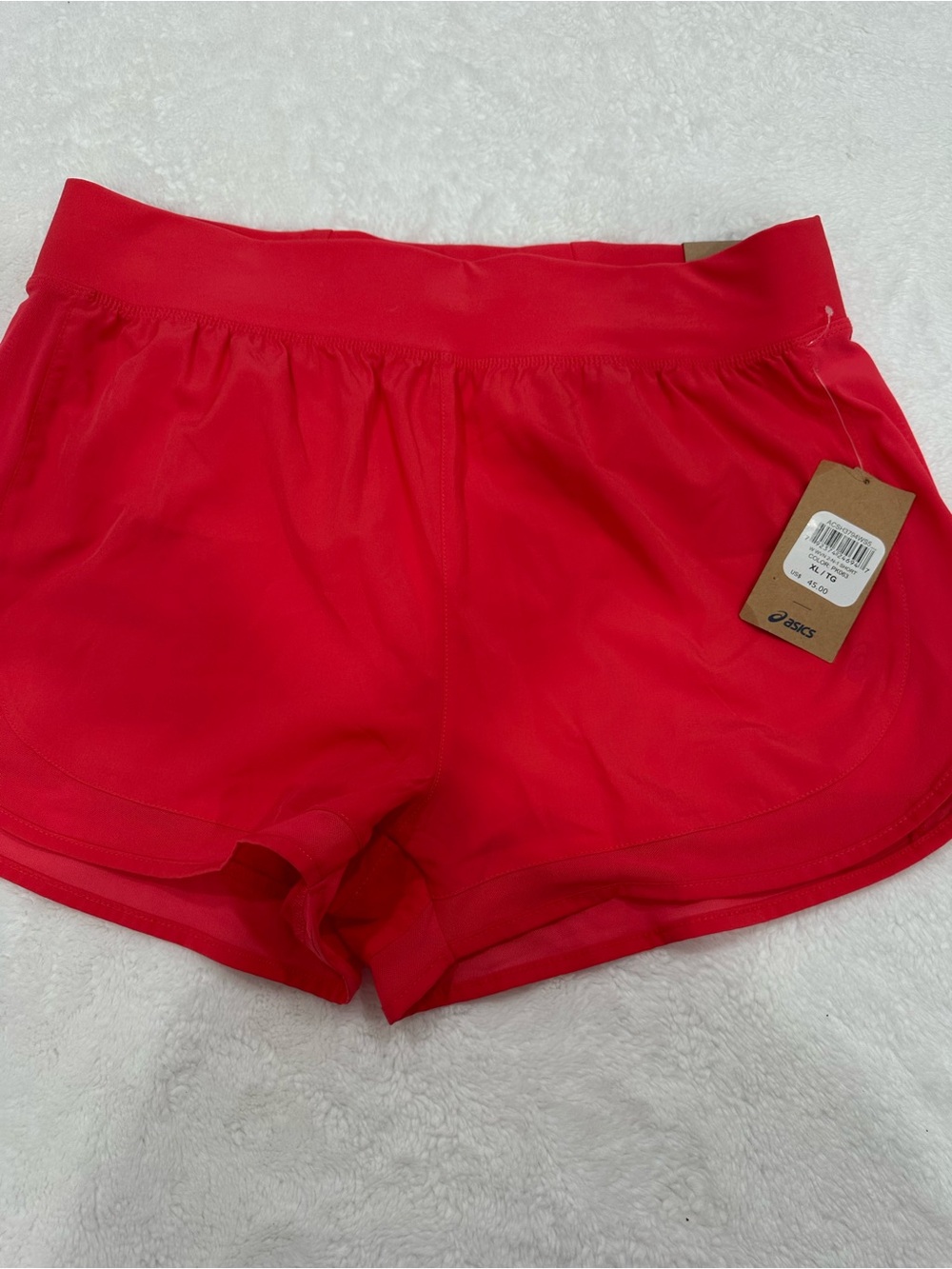 Asics Women's Bright Red Athletic Running Shorts size XL